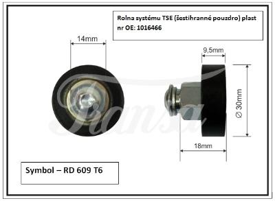 PŘÍSLUŠENSTVÍ - Rolna plachtová systému TSE (šestihranné pouzdro) , plast 30x9,5mm