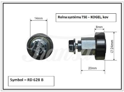 PŘÍSLUŠENSTVÍ - Rolna plachtová systému TSE - KOGEL, kov 24x8mm