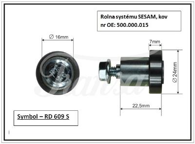 PŘÍSLUŠENSTVÍ - Rolna plachtová systému SESAM, kov 24x7mm