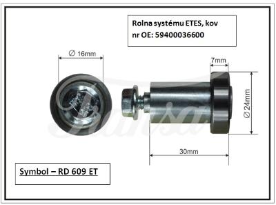PŘÍSLUŠENSTVÍ - Rolna plachtová systému ETES, kov 24x7mm