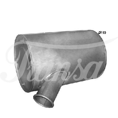 VÝFUKY EU - Tlumič výfuku MAN F01, F02, F03, F18, L=600mm, Ø=397mm, Ø spojovacích trubek=110mm
