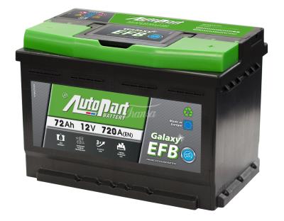 AUTOPART - Autobaterie GALAXY EFB 72 Ah Start-Stop - 12V, 72 Ah, 720 A EN / pravá